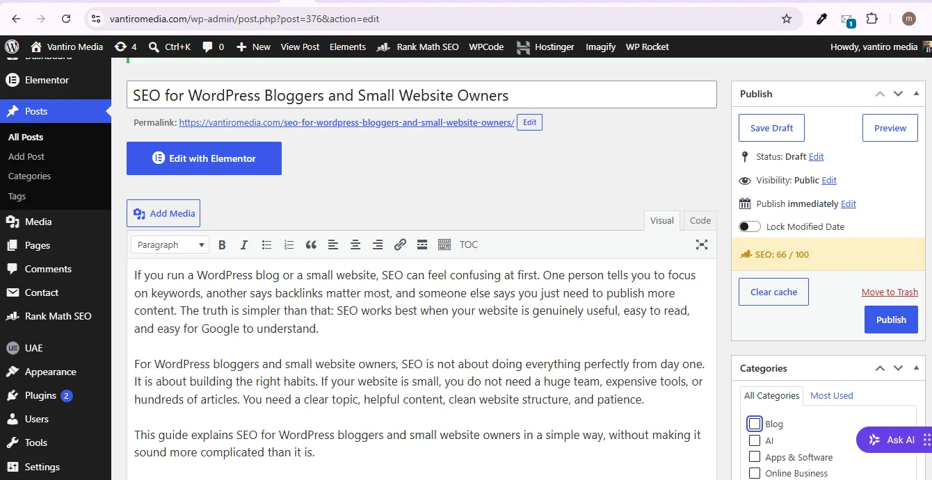 SEO for WordPress Bloggers and Small Website Owners