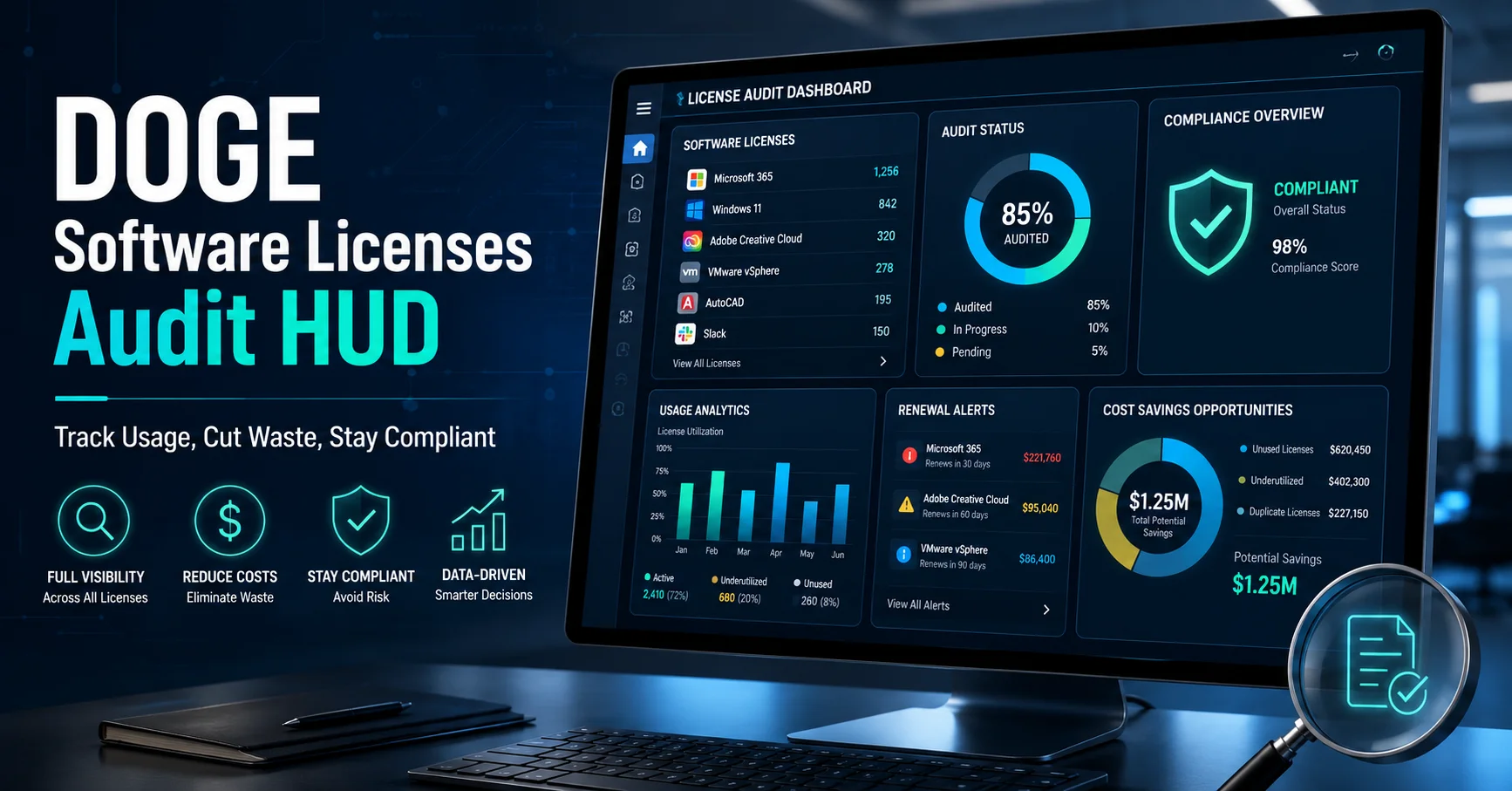 doge software licenses audit hud