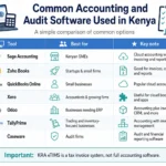 Common accounting and audit software used in Kenya comparison